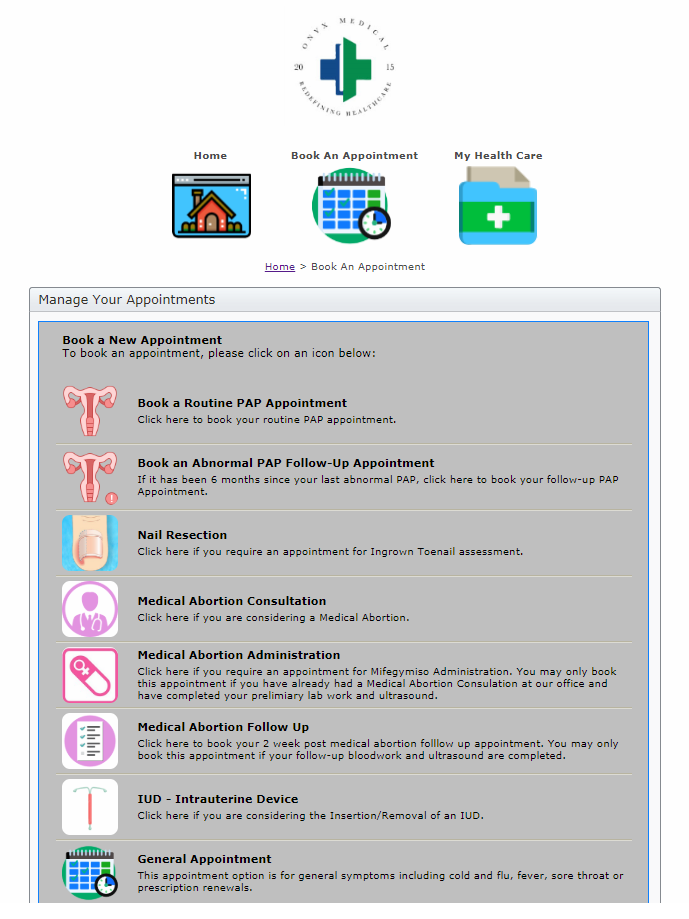 Patient Portal Onyx Urgent Care